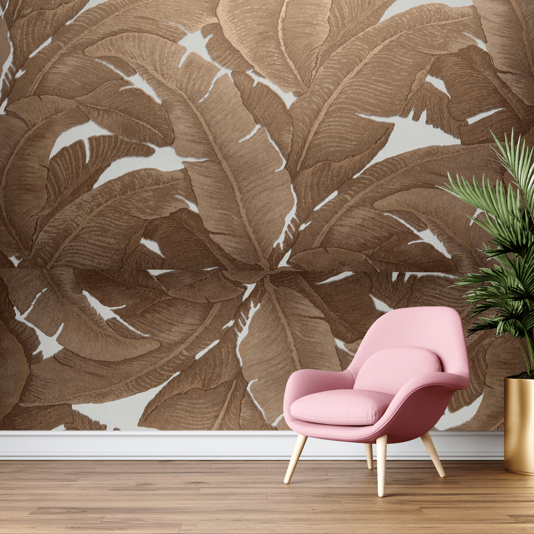 Buy LEAVES WALLPAPER - 53CM*10.05M - 5.32SQM - 21"X11YDS - WITH FIXING Online | Construction Finishes | Qetaat.com